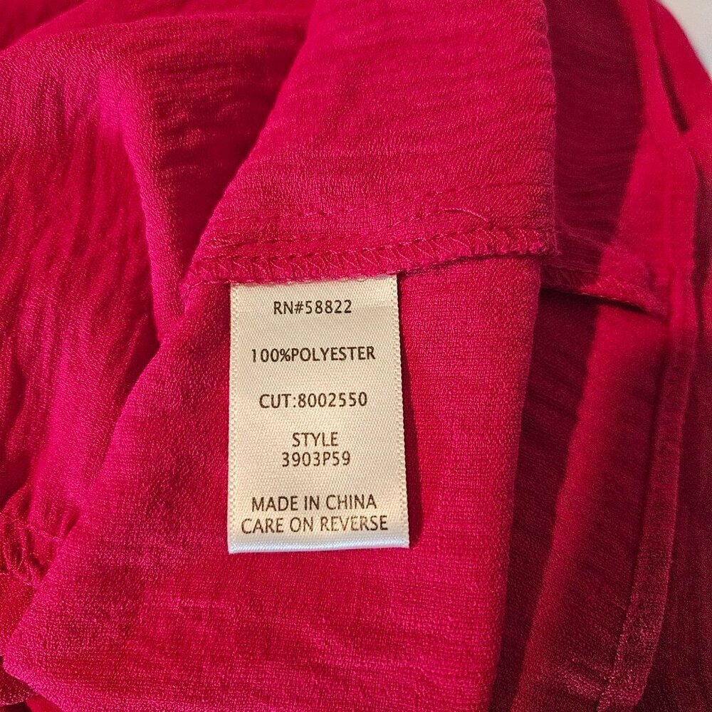 Max Studio Women's Red Dress Sleeveless Tiered Casual Summer Tassels‎ Boho Small - Picture 11 of 11